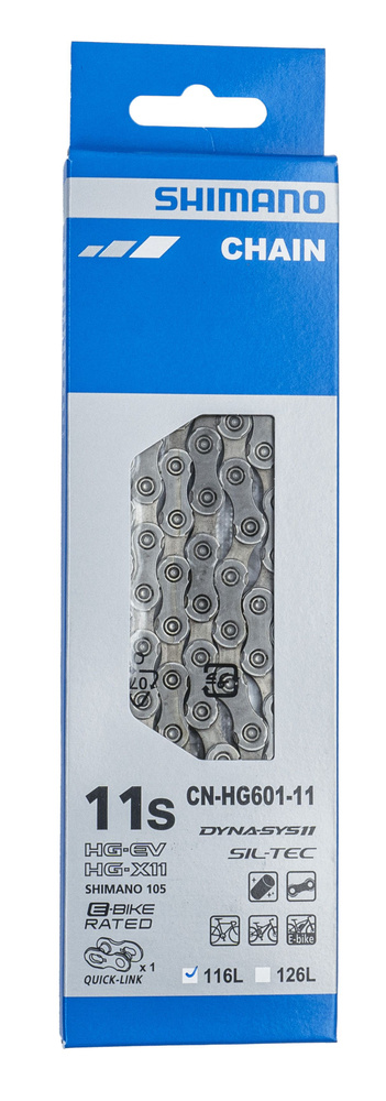 Цепь, HG601, 11ск, 116 зв., замок цепи sm-cn900-11 (1шт), ROAD/MTB/E-BIKE совмест. #1