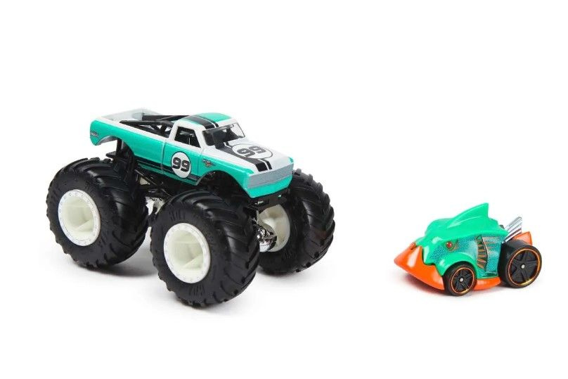 Монстр трак Хот вилс, машинки для мальчиков Mattel, машина Hot Wheels 2 шт Monster Truck Pure Muscle #1