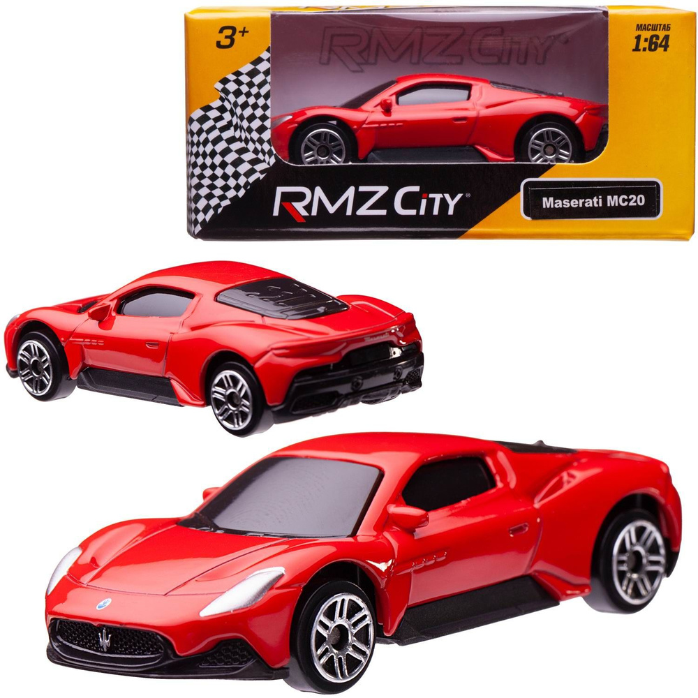 Машина металлическая RMZ City 1:64 Maserati MC 2020, без механизмов,  красный цвет - купить с доставкой по выгодным ценам в интернет-магазине  OZON (1312383386)