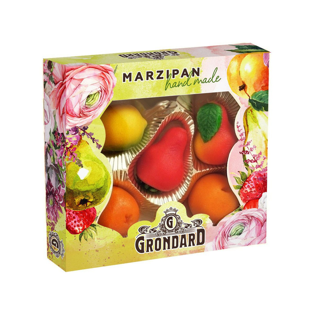 Марципановые фрукты Grondard ассорти, Подарочная коробка, 100 г  #1