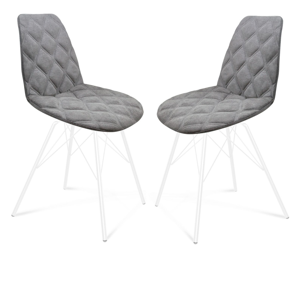 Стулья мягкий со спинкой, комплект стульев 2 шт, ткань микровелюр, стул ...