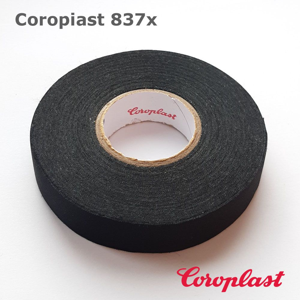 Изолента Coroplast 837X * 1шт * 25 метров * 19мм * 270мкм * ПЭТ-ткань лавсан  #1