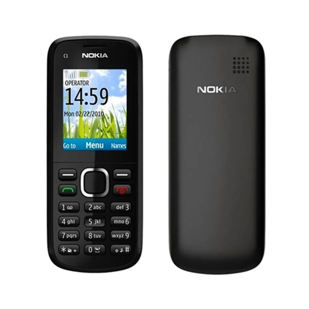 Мобильный телефон 4886c37ad1e2_Nokia C1-02, черный - купить по выгодной  цене в интернет-магазине OZON (1497884708)