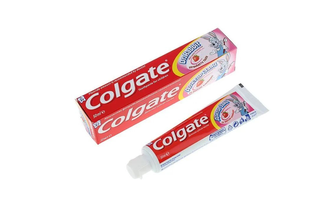 COLGATE 50мл Зубная паста Доктор заяц вкус клубники #1