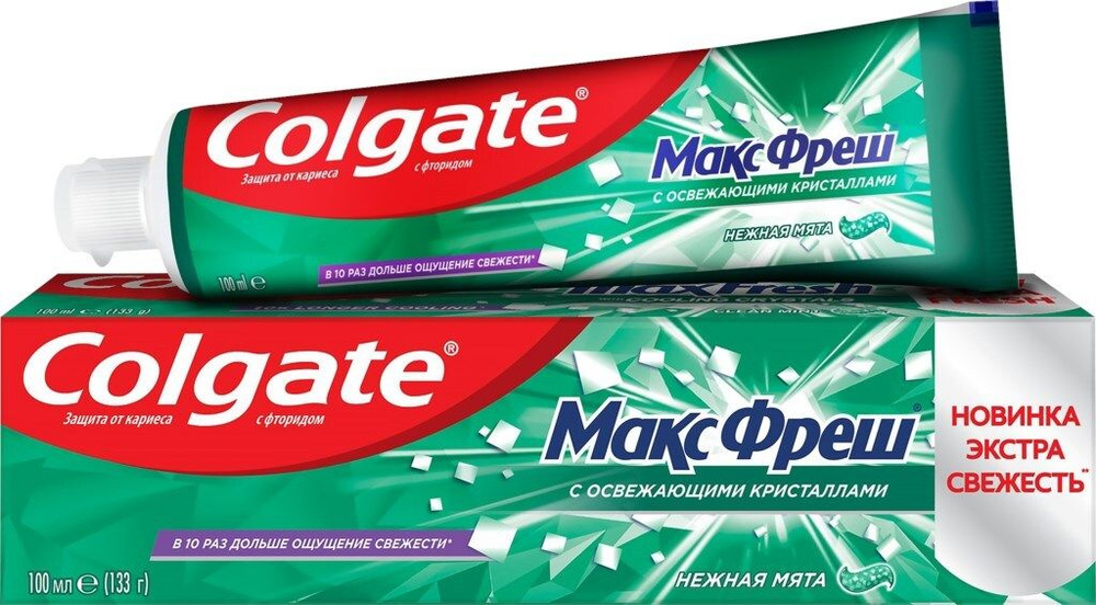 Зубная паста COLGATE МАКС ФРЕШ Нежная мята 100мл - купить с доставкой ...