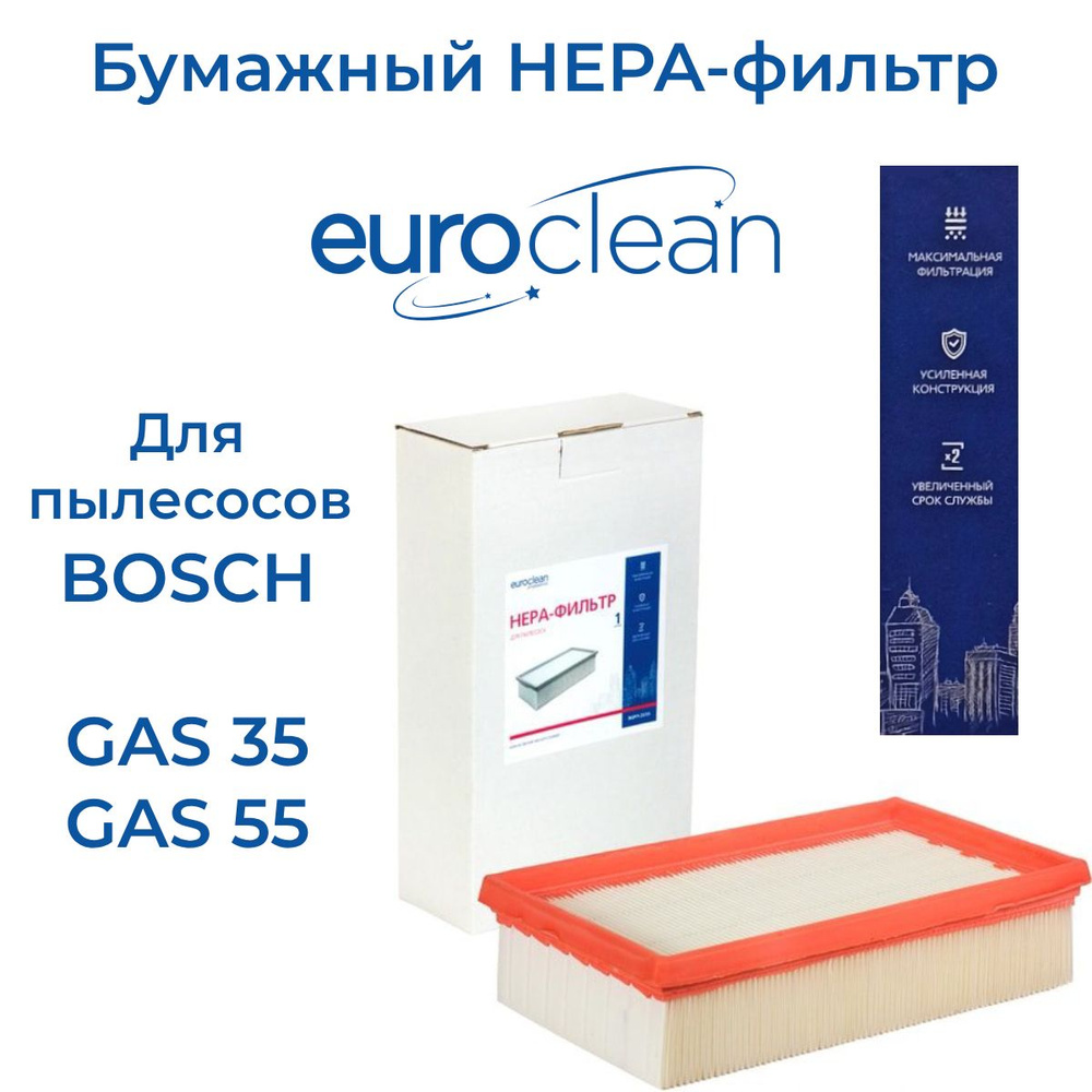 Фильтр бумажный / НЕРА-фильтр BGPM-35/55 для пылесоса BOSCH GAS35/GAS ...