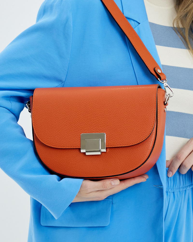 Итальянская женская сумка на плечо из натуральной кожи VERA PELLE ...