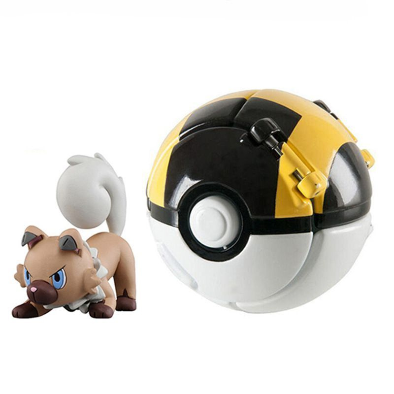 Подробная фигурка игрушки Pokemon Poke Ball с покемонами Pikachu, Charmander, Litten и Rockruff для коллекционеров #1