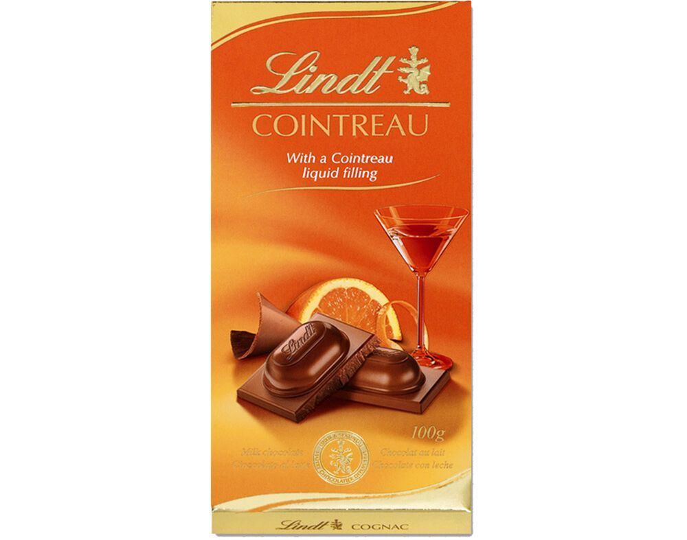Шоколад молочный Lindt Cointreau с жидким наполнителем куантро 100 гр (Финляндия)  #1