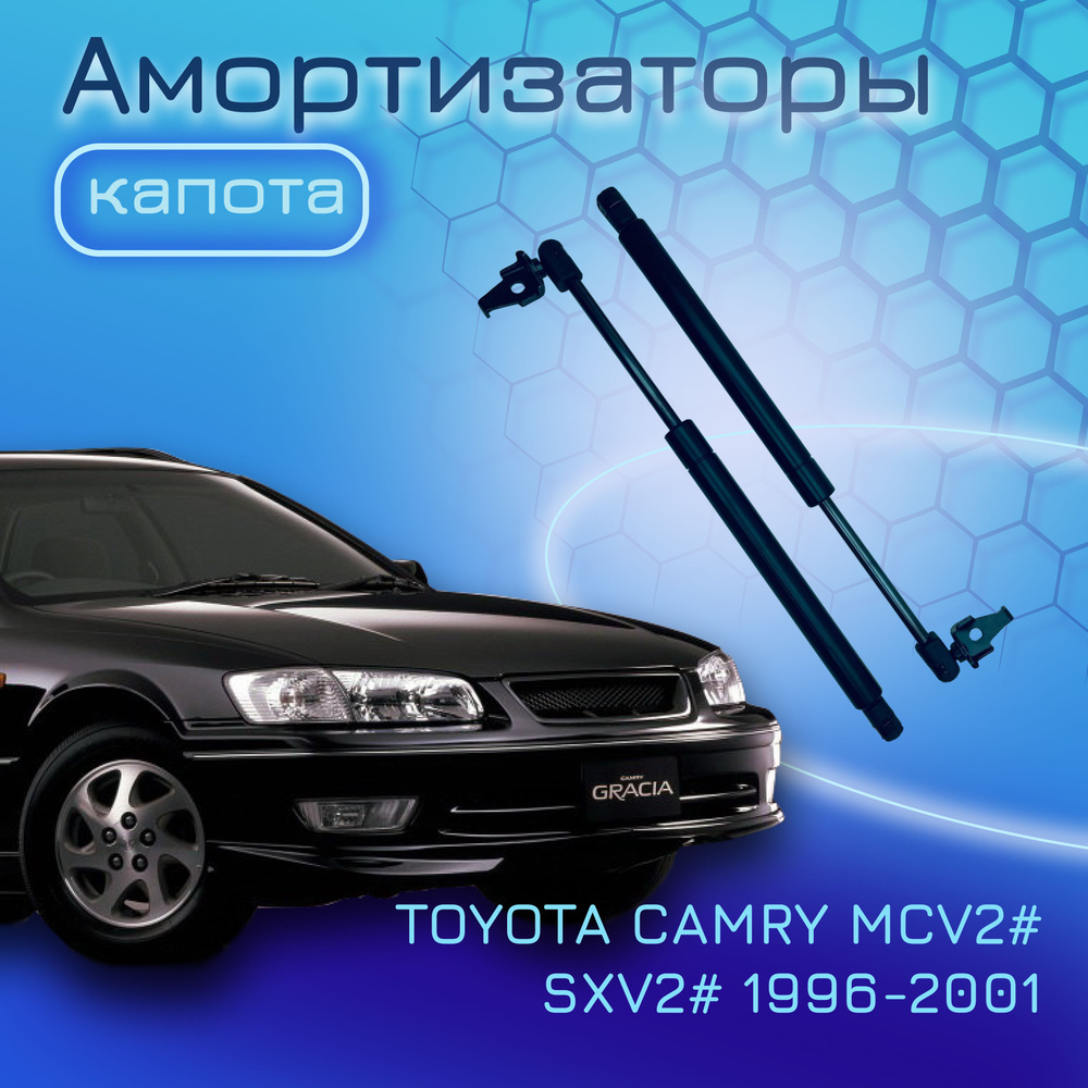 Амортизаторы капота комплект для Camry Gracia SXV20, Windom MCV21 1996-2001  газовый упор для Камри Грация 53440-69045 53450-69045 - арт. 53440-69045 -  купить по выгодной цене в интернет-магазине OZON (1359254370)