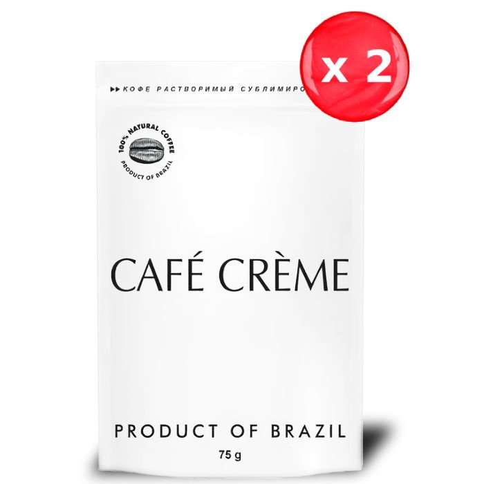 Кофе растворимый сублимированный Cafe Creme 75 г, набор из 2 штук  #1