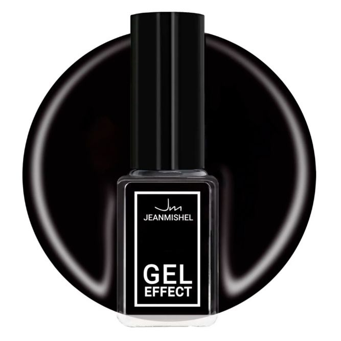 Лак для ногтей Jeanmishel Gel Effect, тон: 199 Черный матовый, 6 мл #1