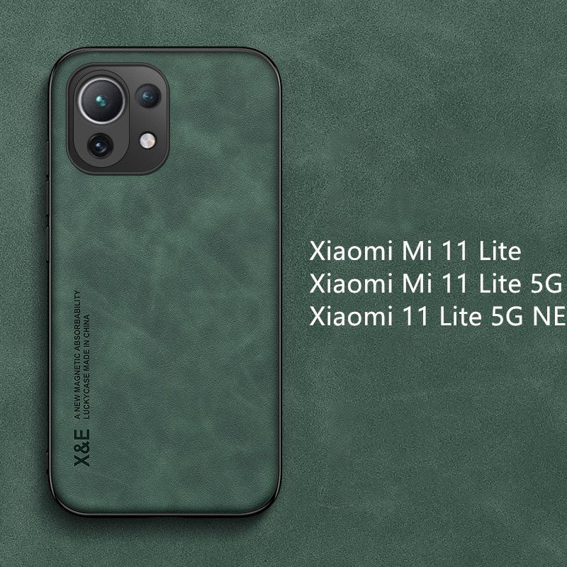 Кожа чехол для Xiaomi Mi 11 Lite / Mi 11 Lite 5G / Mi 11 Lite 5G NE Магнитное притяжение внутри ( Сяоми #1