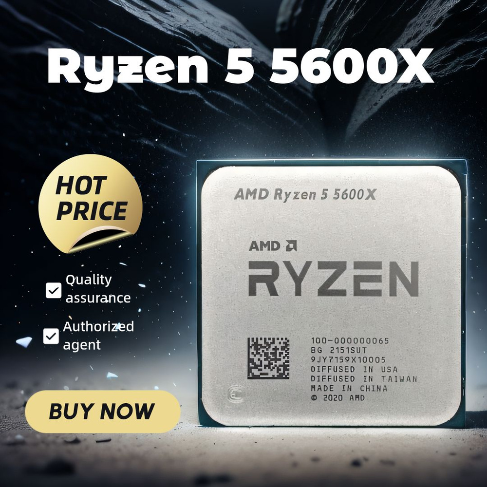 Процессор AMD AMD-Ryzen-5-5600X-OEM Ryzen 5, OEM (без кулера), 6 яд., 3 ...