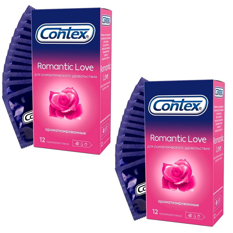 Презервативы CONTEX Romantic Love ароматизированные 12 шт./упак. х 2 уп ...