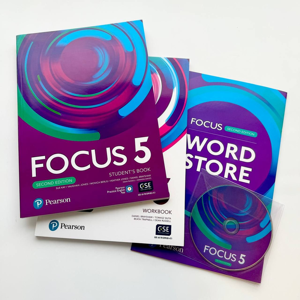 Focus 5, Students Book (Учебник) + Workbook (Рабочая тетрадь) + Word Store  + CD ПОЛНЫЙ КОМПЛЕКТ | Berlis Monica