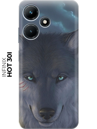 Силиконовый чехол Взгляд волка на Infinix Hot 30i / Инфиникс Хот 30и ...