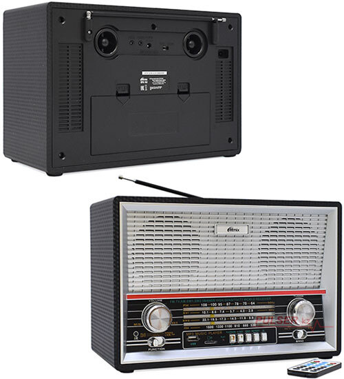 Радиоприемник РЕТРО Ritmix RPR-102 carbon/черный, дерево, пульт ДУ, 6 ...