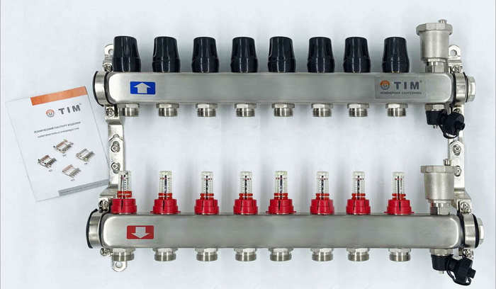 Распределитель для теплого пола водяного тим