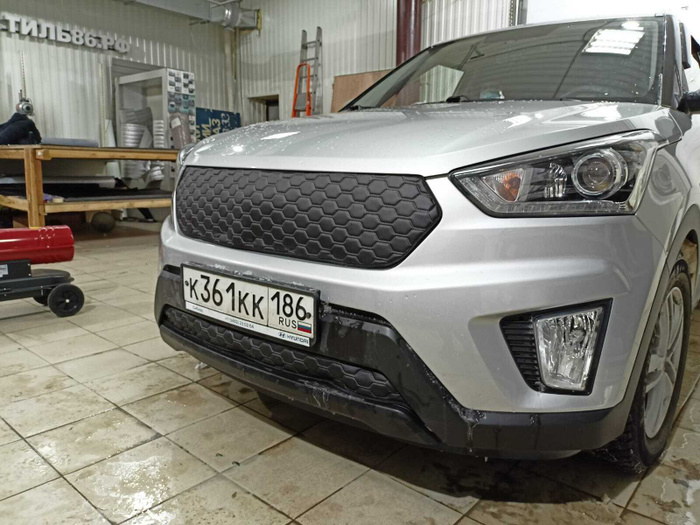 Утеплитель радиатора для Hyundai Creta 2016-2020(Хендай Грета Хундай ...