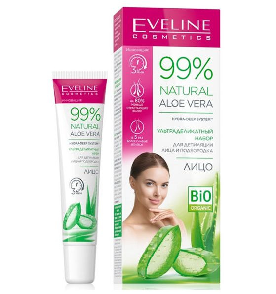 Eveline Cosmetics Набор для депиляции лица и подбородка 99% NATURAL ...