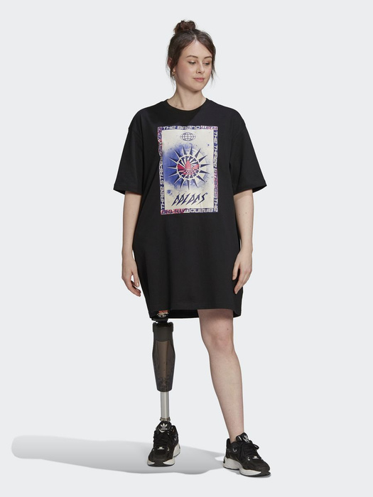Платье adidas Originals Tee Dress, цвет: black (черный). HT6917. Размер 32  (40), Женский, На любой сезон, размер 40, материал Хлопок — купить в  интернет-магазине OZON