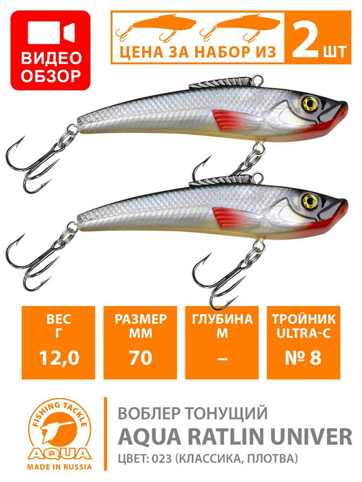 Воблер Раттлин (Rattlin) Aqua тонущий RATLIN UNIVER. Приманка раттлин ...