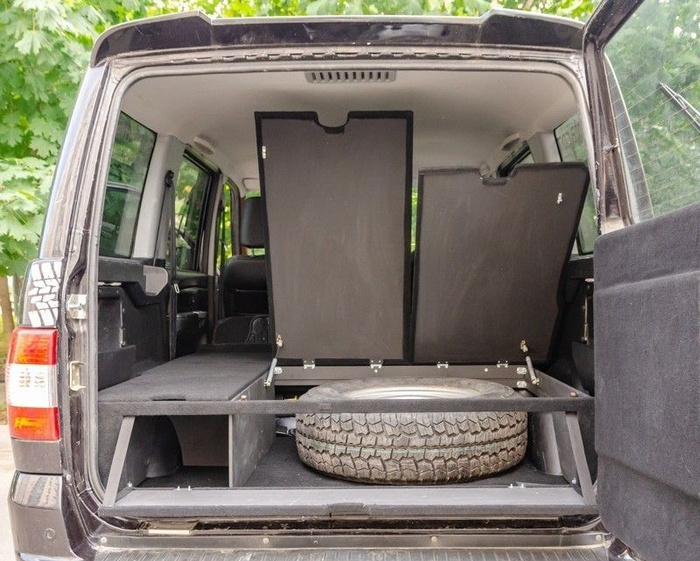 Органайзер в багажник УАЗ Патриот с 2015 г.в. под запасное колесо ...