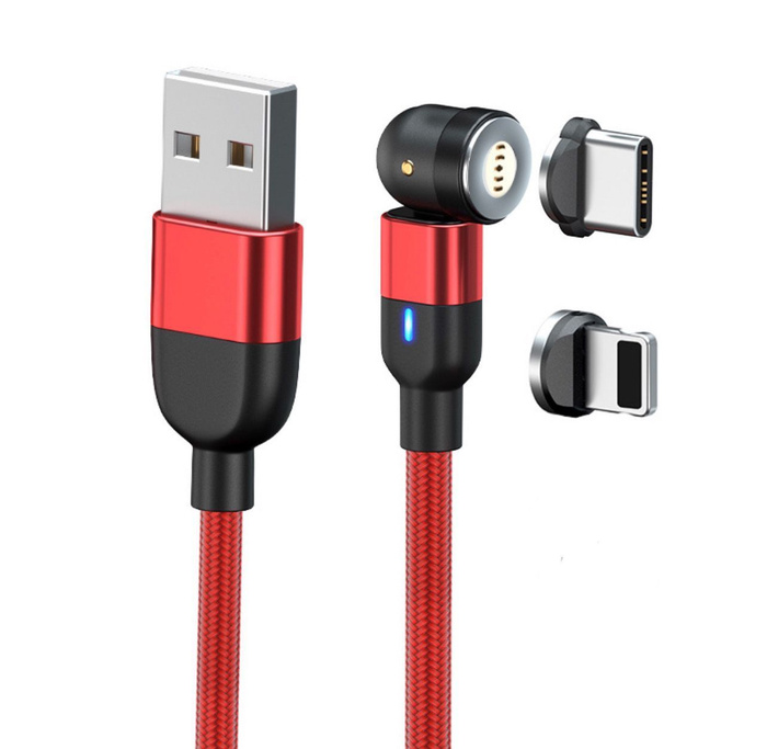Кабель USB Type-C, Apple Lightning Магнитный провод для зарядки ...