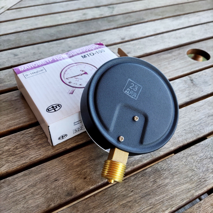 Манометр радиальный МТО-100 для водоснабжения, 6 Кгс/см2, 100 мм, G1/2 ...