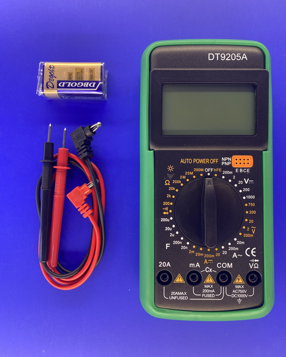 Мультиметр цифоровой DT9205A , тестер портативный с функцией прозвонки ...