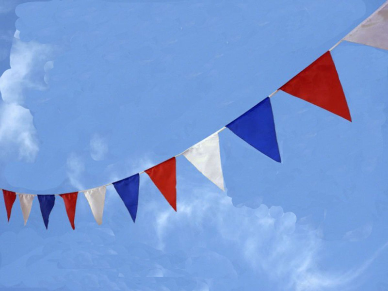 спортивные флажки растяжка в классе