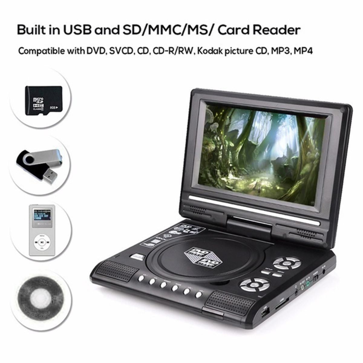 Портативный DVD EVD плеер Protlab 7.8" с TV/FM/играми - купить с ...