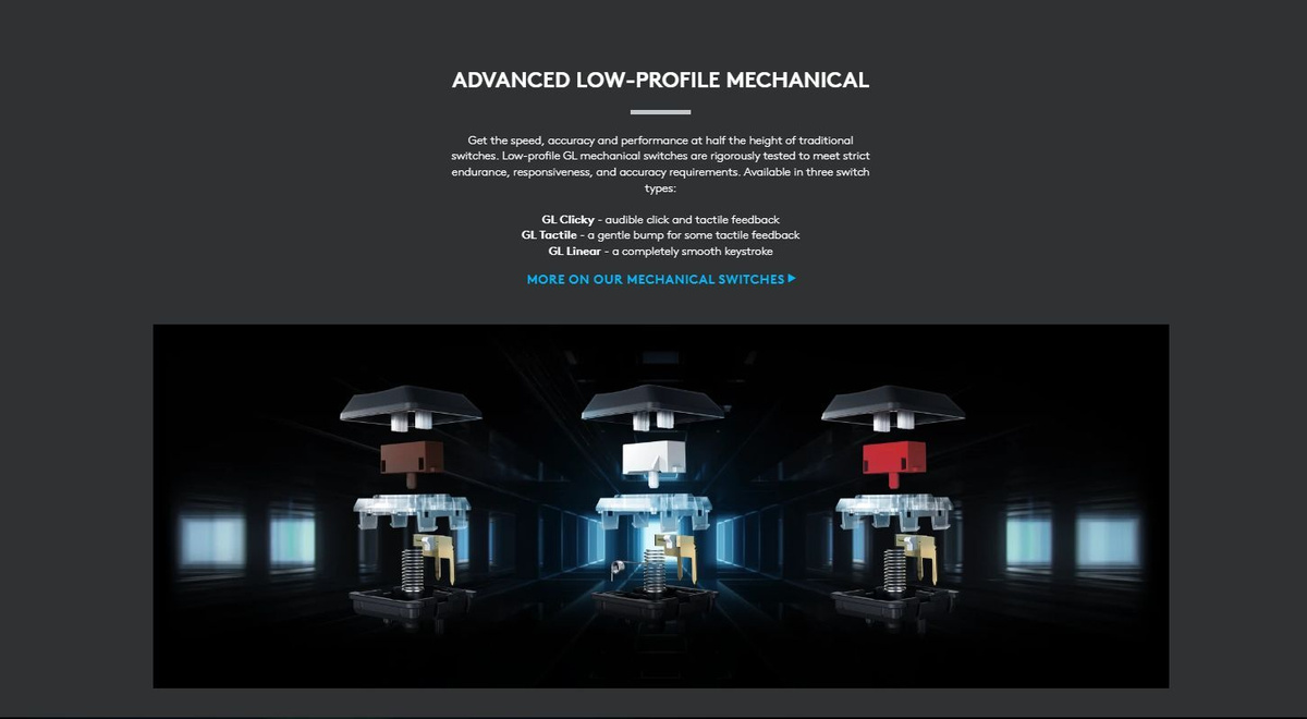 Оптико-механическая клавиатура Logitech G 4-Logitech G813,black купить ...