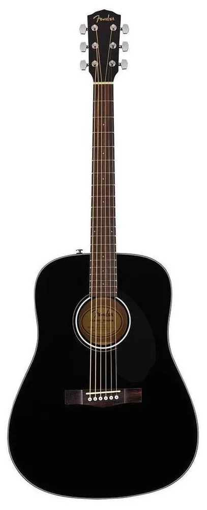 FENDER CD-60S Black WN акустическая гитара, черный