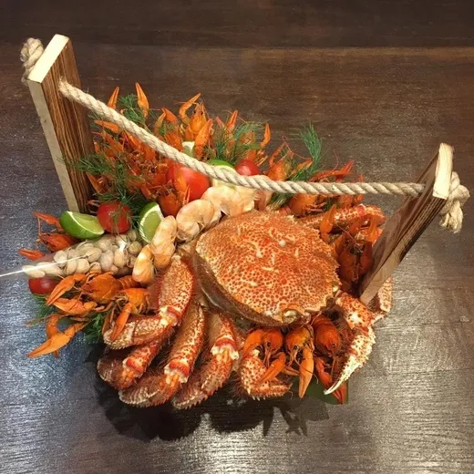 Мужской букет из раков и краба для мужа, папы, брата, дедушки, начальника "Крабик", вариант, фото 2