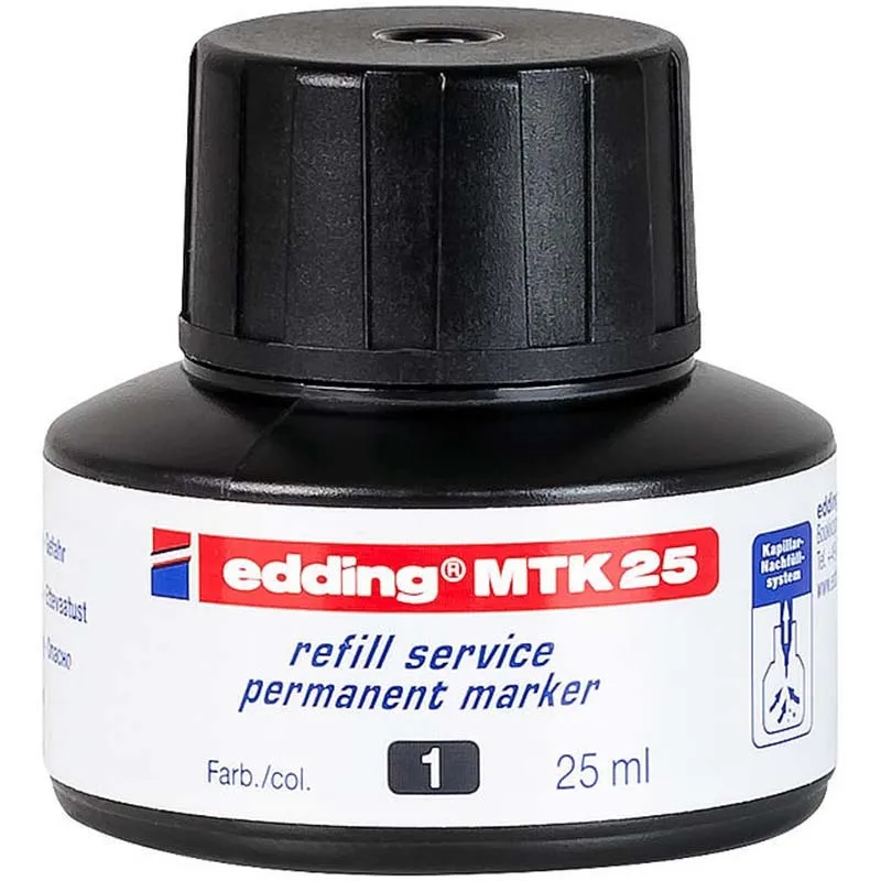 Чернила edding MTK25, для заправки черный, черный