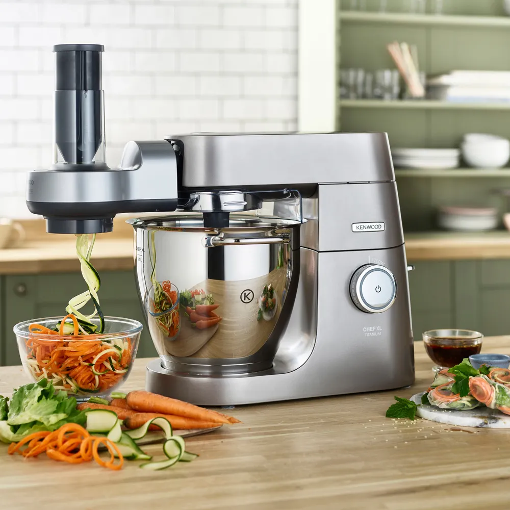 Kenwood Насадка спиралайзер для нарезки спиралями KAX700.PL для кухонной машины, подходит для декоративной нарезки овощей и фруктов, вариант, фото 5