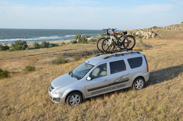Универсальное велокрепление Lux BIKE-1 на крышу автомобиля с замком, серебристый, серебристый, фото 5