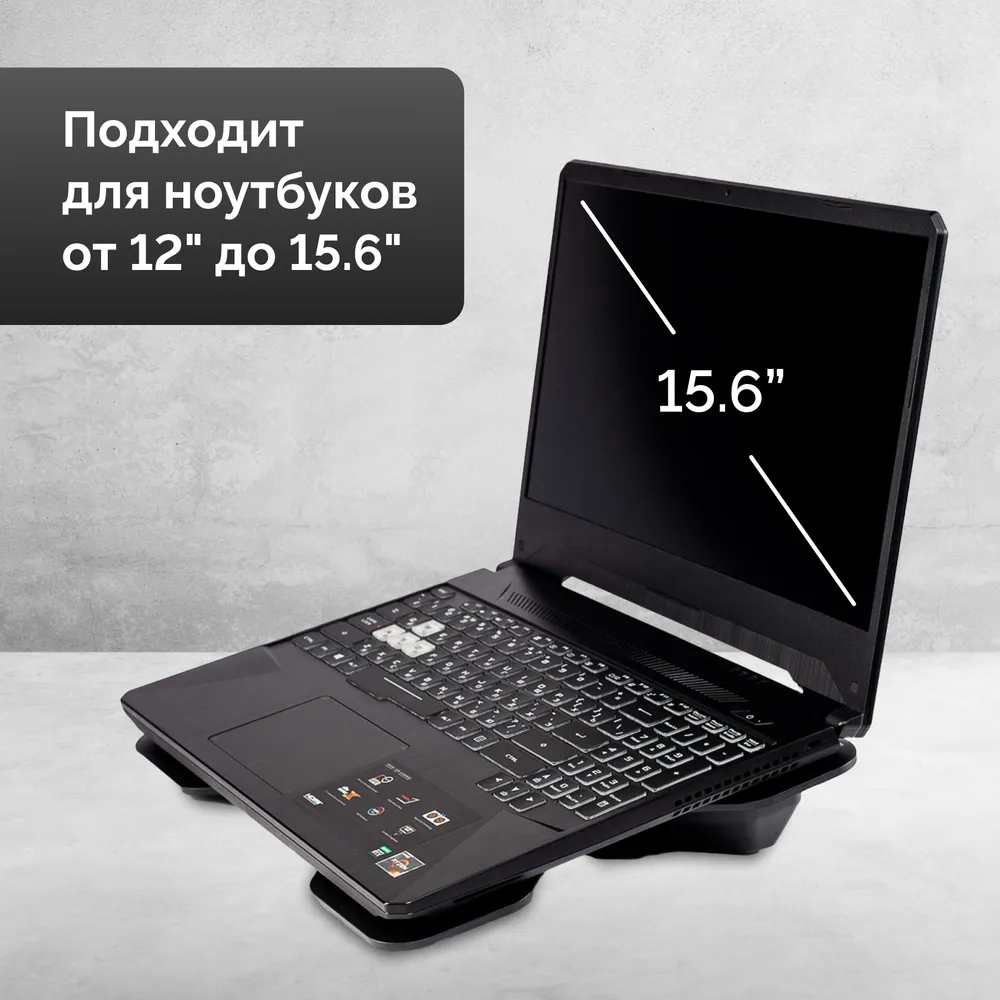 Подставка для ноутбука охлаждающая ESPERANZA CHINOOK EA109, система охлаждения с 1 вентилятором, подсветка, #3