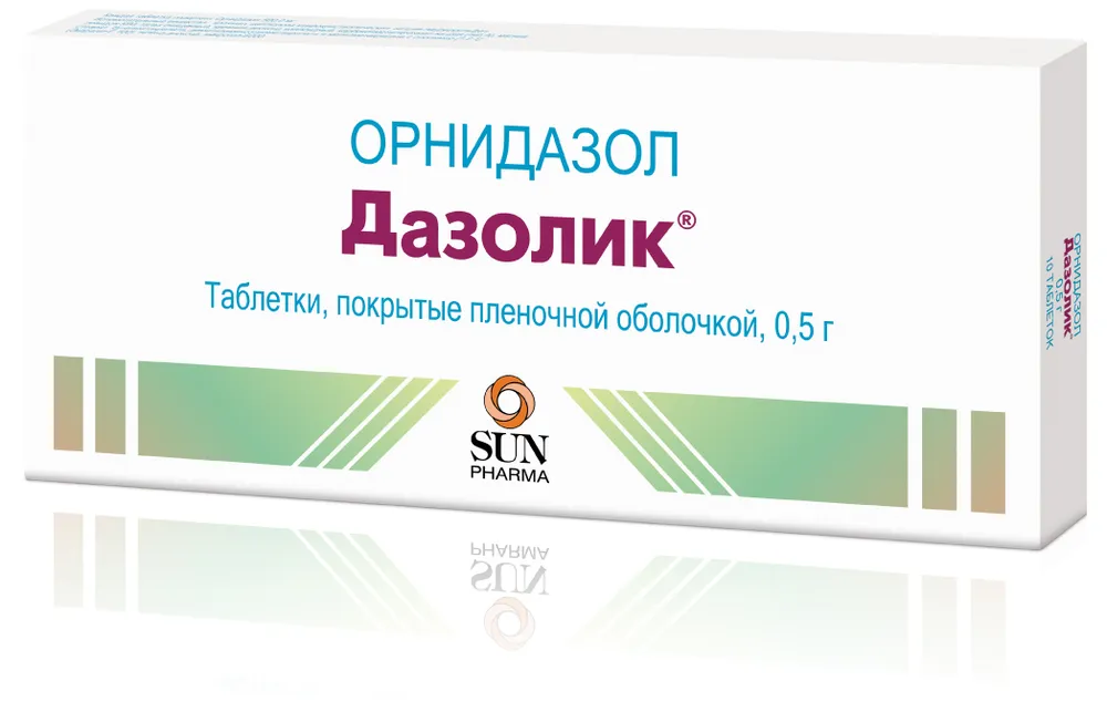 Дазолик, таблетки покрыт. плен. об. 0.5 г, 10 шт., 0,5 г, 10 шт
