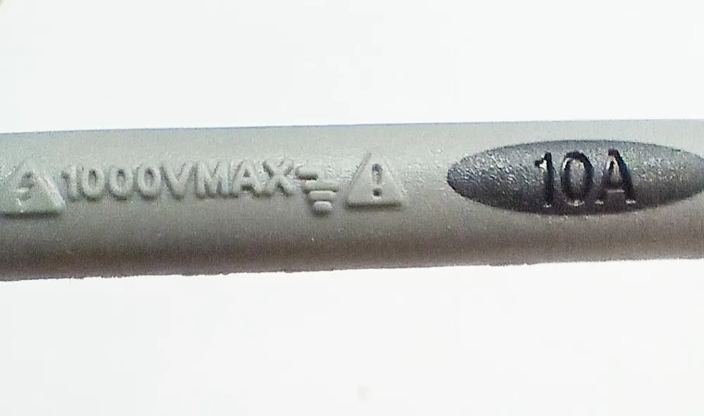 B1-Grey - Щупы 1,1м для тестера (мультиметра), штеккера угловые закрытые, 1,1 м, фото 3