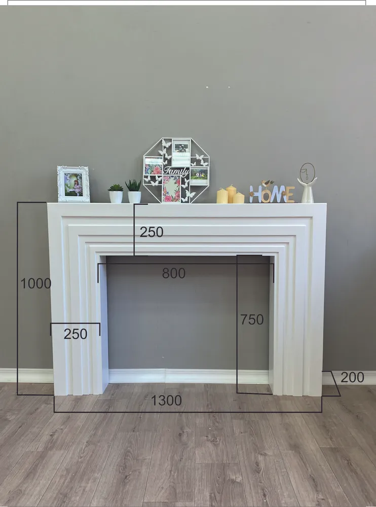 Kamin_decor_msk Монако 100х130х20, белый, 100x130x20, фото 2