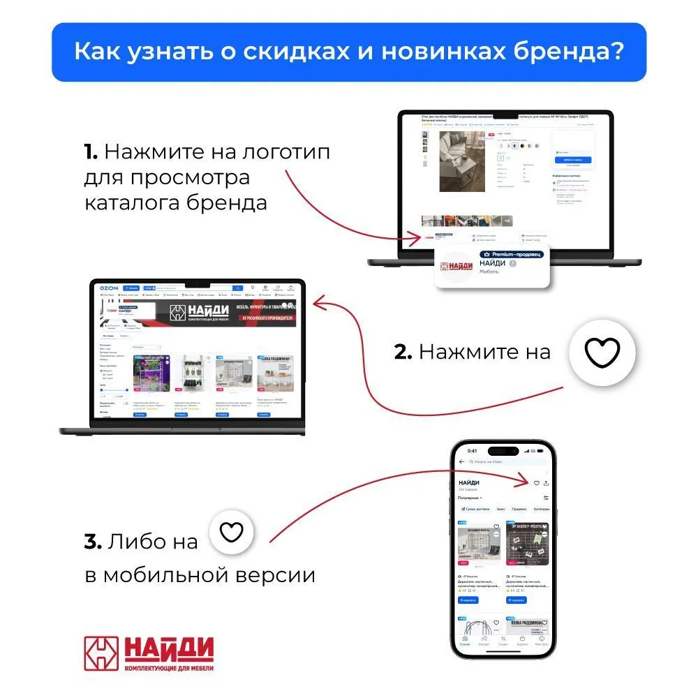 Держатель полки клипса для шкафа, вариант, фото 5