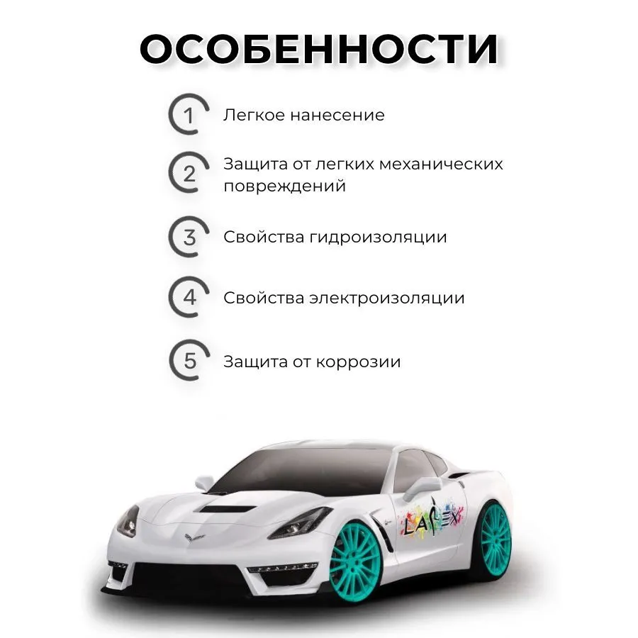 Жидкая резина Larex Teal - бирюзовый матовый баллончик, вариант, фото 2