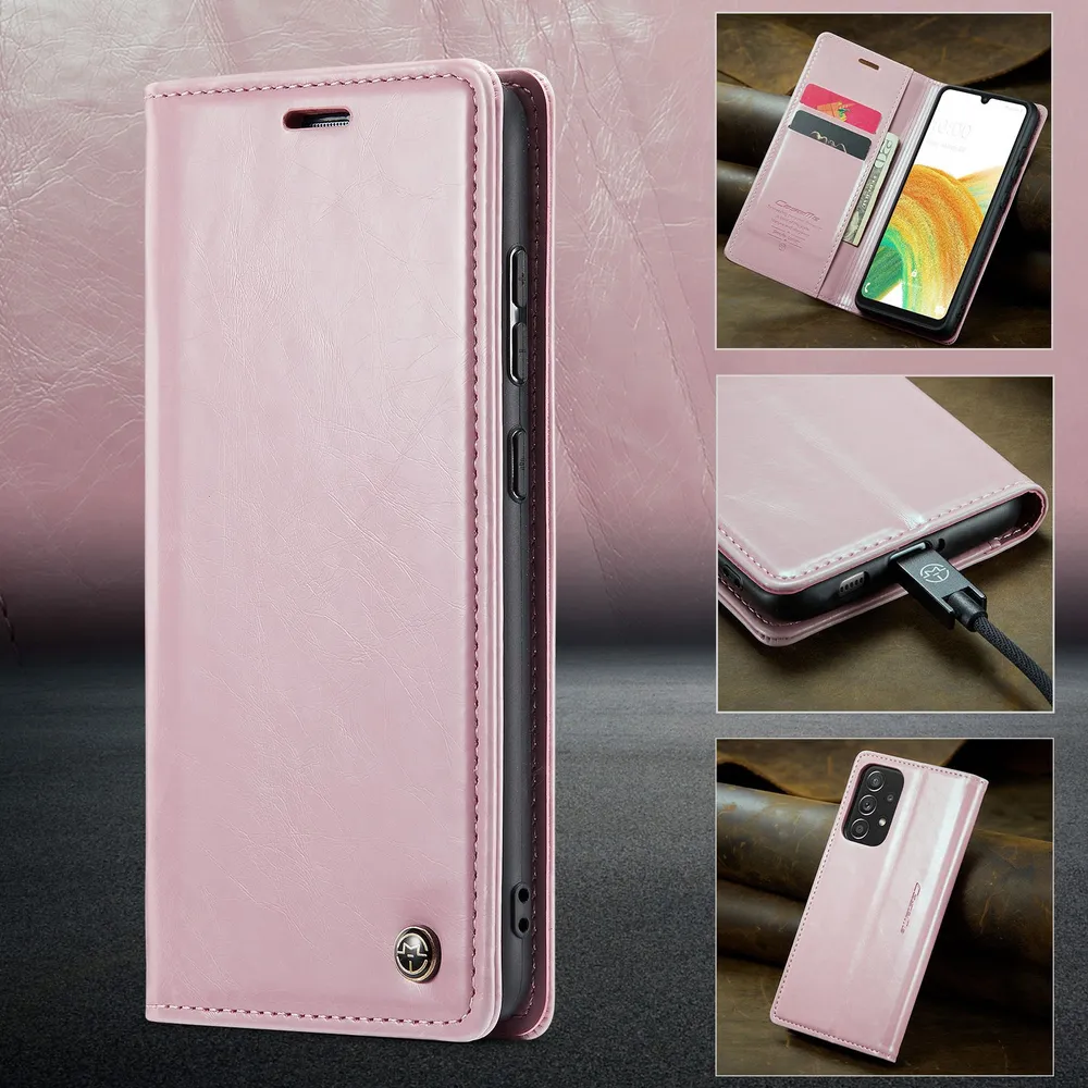 Caseme Кожаный книжка чехол для Samsung Galaxy A33 5G / Самсунг A33 5G с визитницей из экокожи, 5 г, 5 г, фото 2