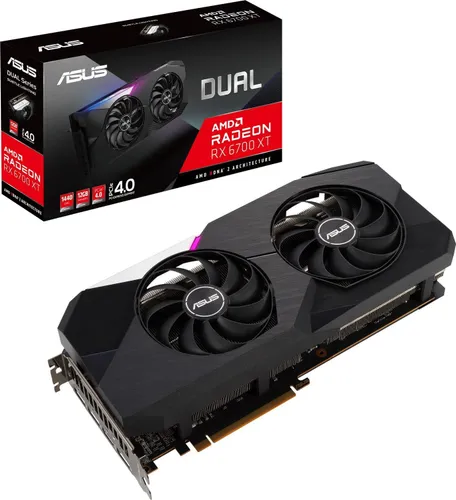 ASUS Видеокарта Radeon RX 6700 XT 12 ГБ (DUAL-RX6700XT-O12G)