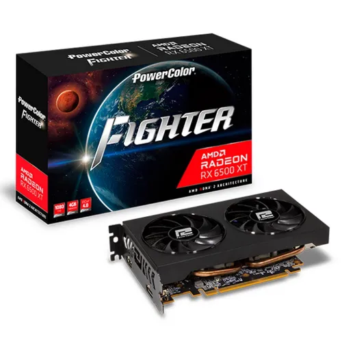 PowerColor Видеокарта Radeon RX 6500 XT 4 ГБ (AXRX 6500XT 4GBD6-DH/OC)
