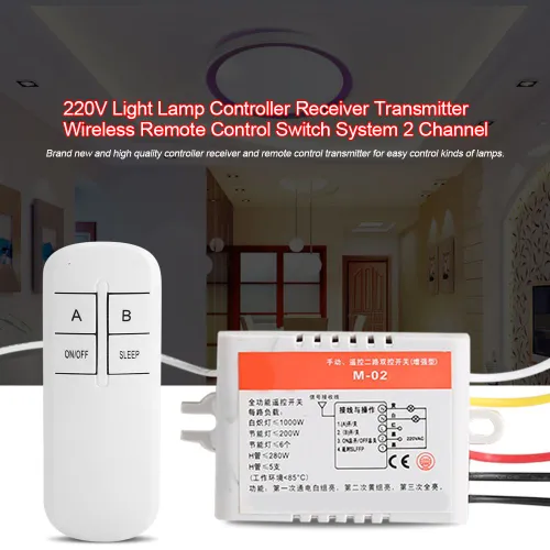 Беспроводная система выключателей 220V с дистанционным управлением (2 канала) Умный контроллер для о