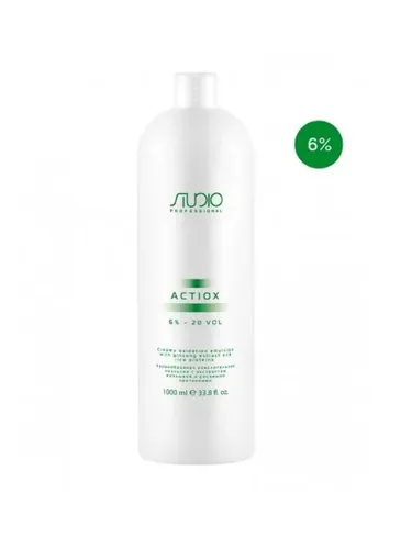 Kapous Studio Эмульсия окислительная ActiOx, 6%, кремообразная, с экстрактом женьшеня и рисовыми протеинами, 1000 мл